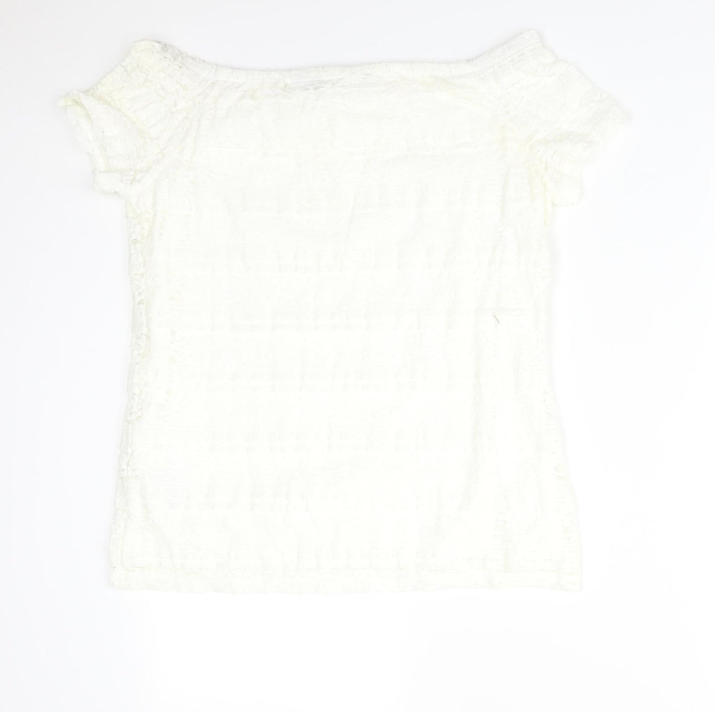 Womens UK Size 14 Preworn White Basic T-Shirt