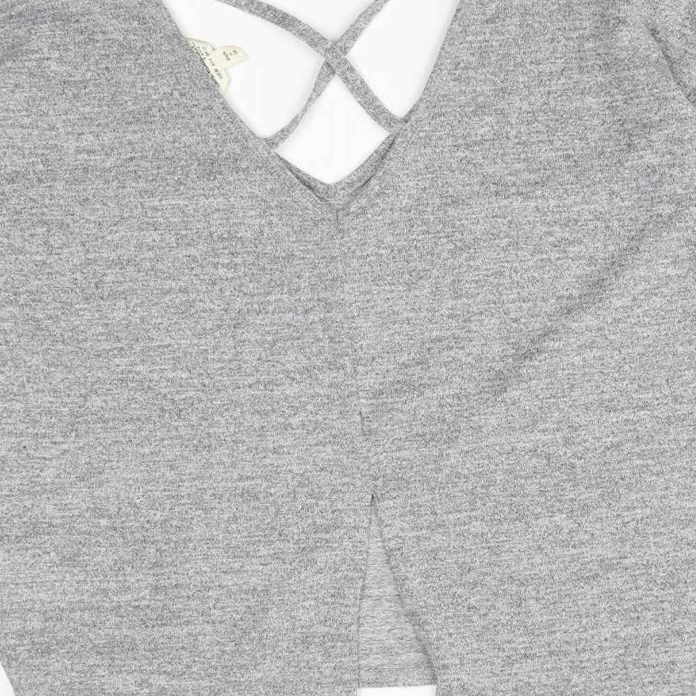 Miss Selfridge Womens Grey   Basic T-Shirt Size 10