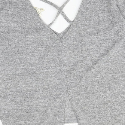 Miss Selfridge Womens Grey   Basic T-Shirt Size 10