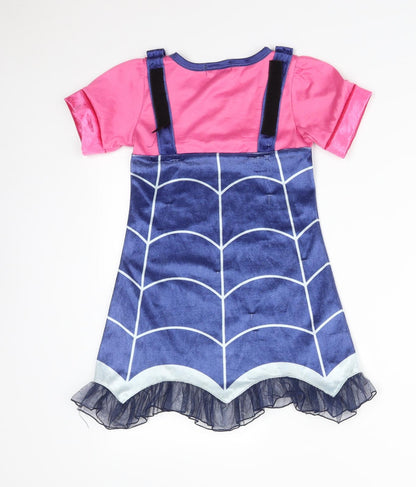 TONG Girls Multicoloured Striped  A-Line  Size 7 Years  - FANCY DRESS