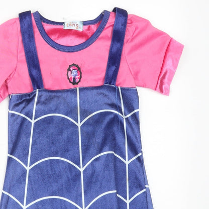 TONG Girls Multicoloured Striped  A-Line  Size 7 Years  - FANCY DRESS