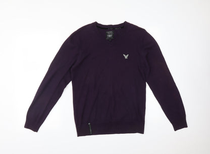 VINTAGE GARMENT Mens Purple   Pullover Sweatshirt Size S