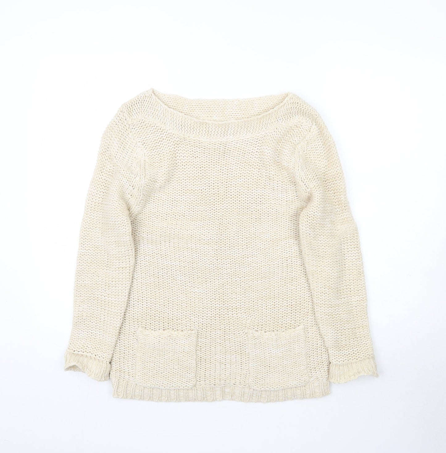 Urban Revival Womens Beige  Knit Pullover Jumper Size M