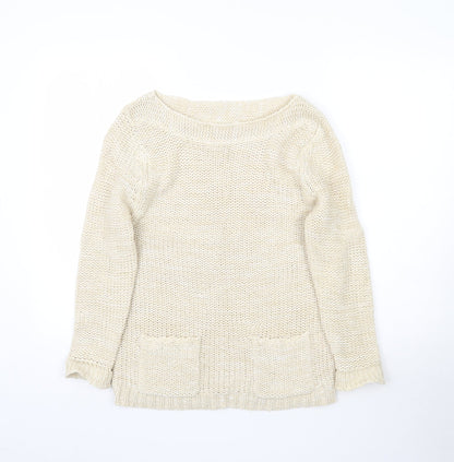 Urban Revival Womens Beige  Knit Pullover Jumper Size M