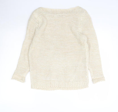 Urban Revival Womens Beige  Knit Pullover Jumper Size M