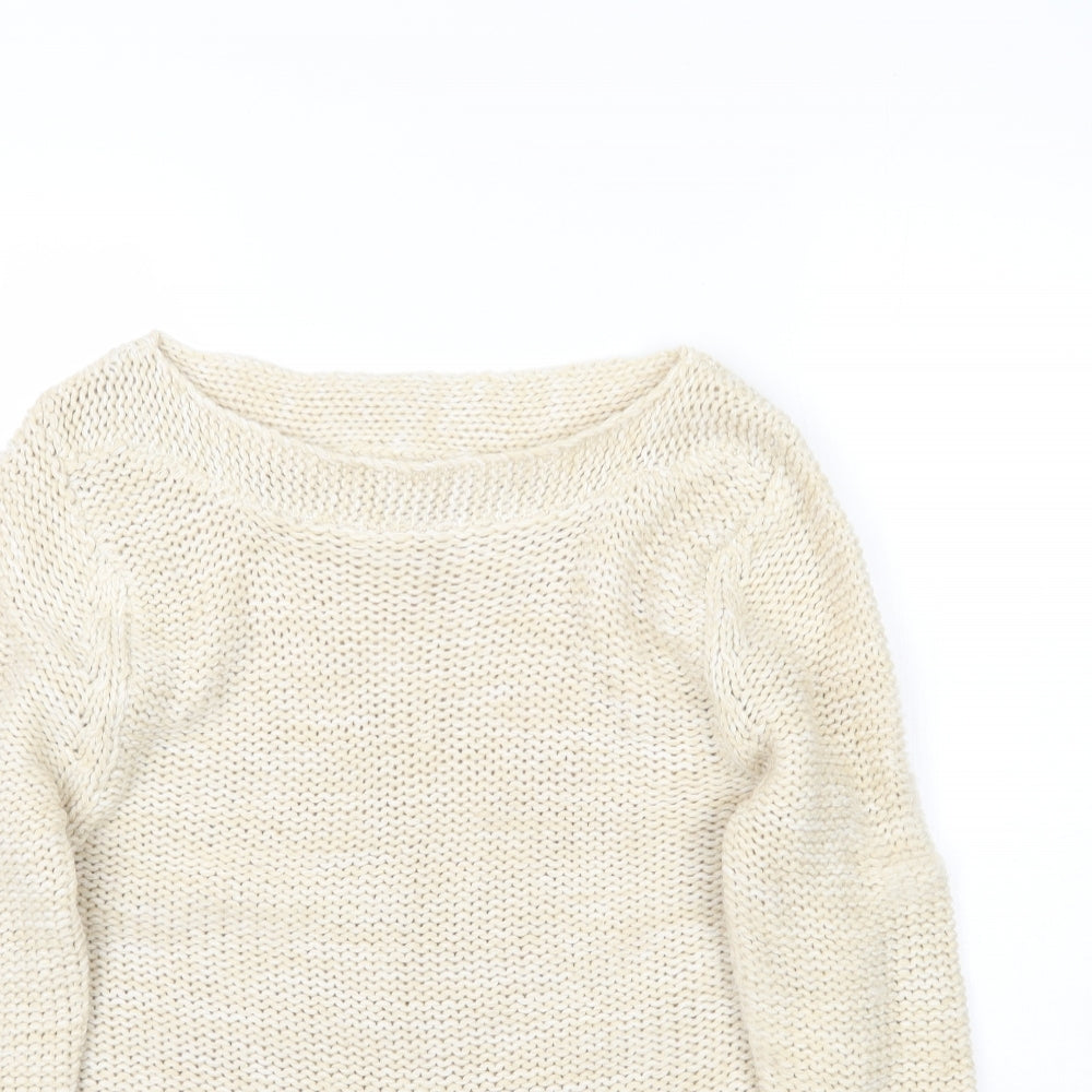 Urban Revival Womens Beige  Knit Pullover Jumper Size M