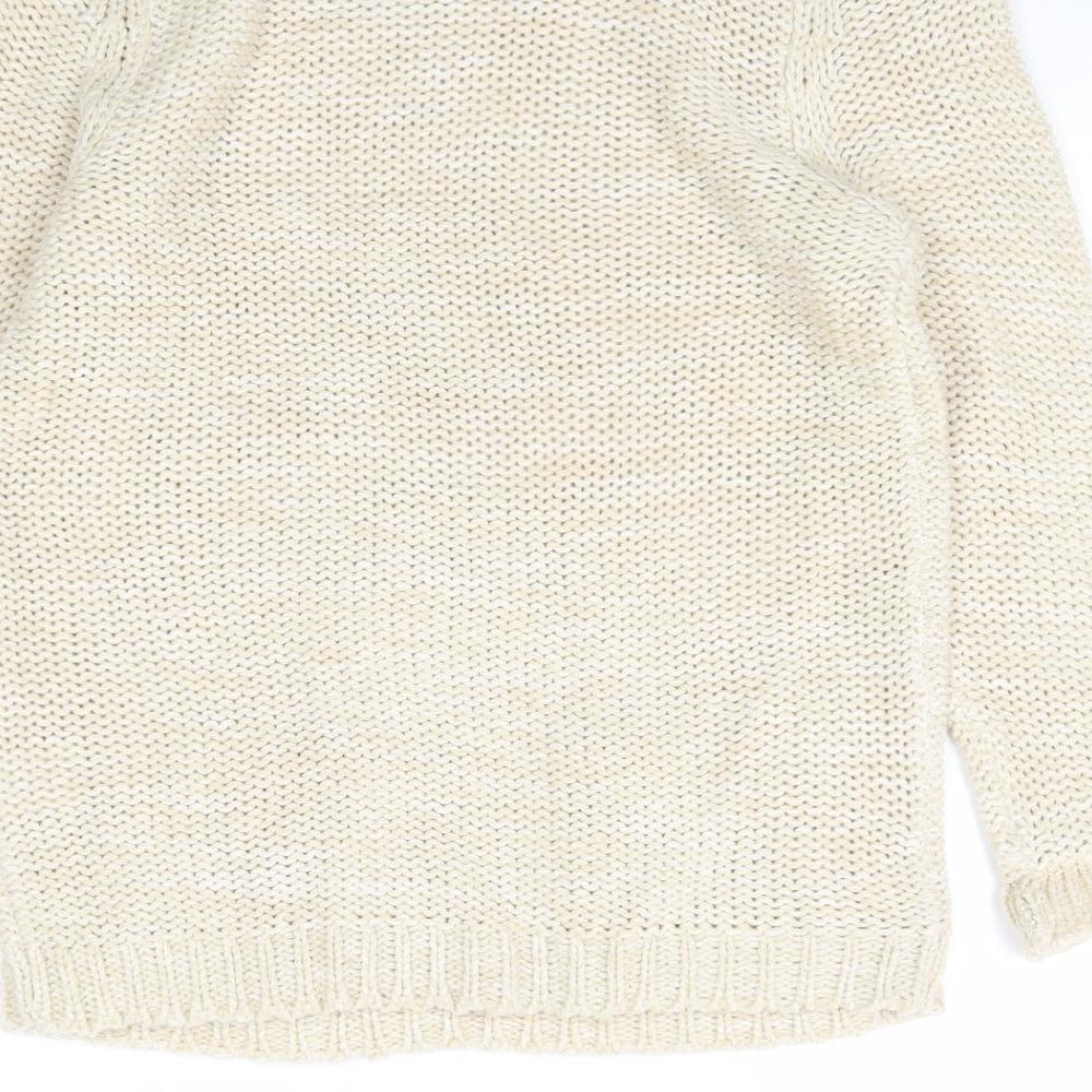 Urban Revival Womens Beige  Knit Pullover Jumper Size M