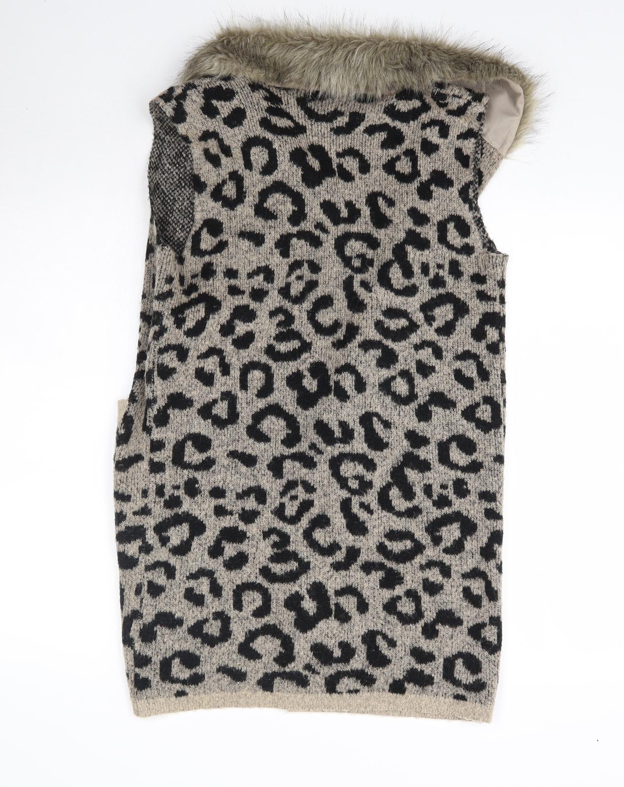 Primark Girls Multicoloured Animal Print  Cardigan Jumper Size 13-14 Years