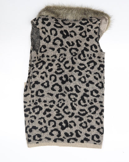 Primark Girls Multicoloured Animal Print  Cardigan Jumper Size 13-14 Years
