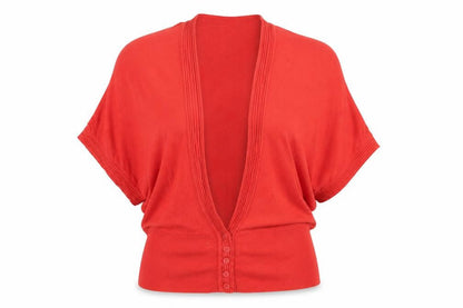 Womens UK Size 14 Marks and Spencer Red Cardigan Jumper
