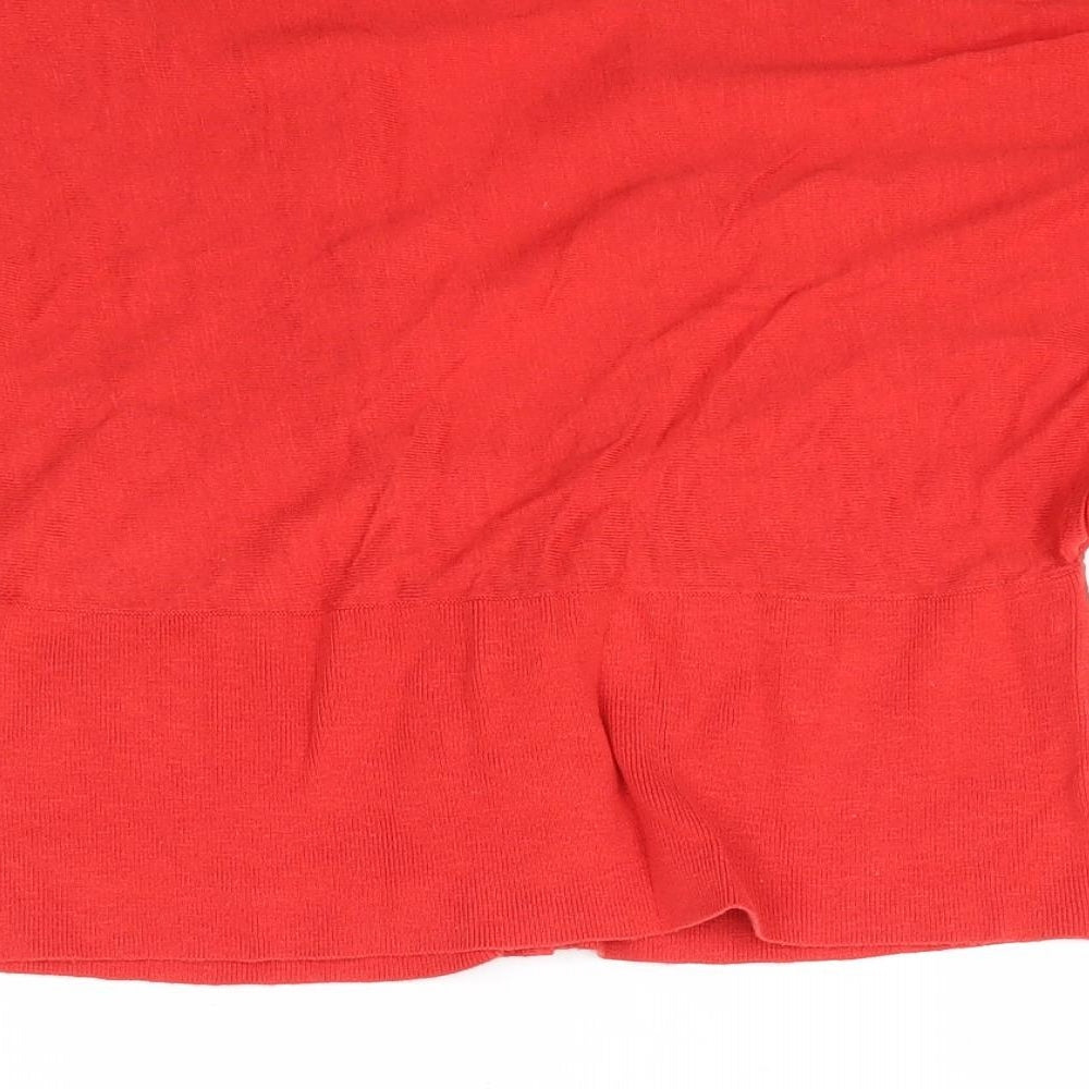 Womens UK Size 14 Marks and Spencer Red Cardigan Jumper