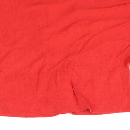 Womens UK Size 14 Marks and Spencer Red Cardigan Jumper