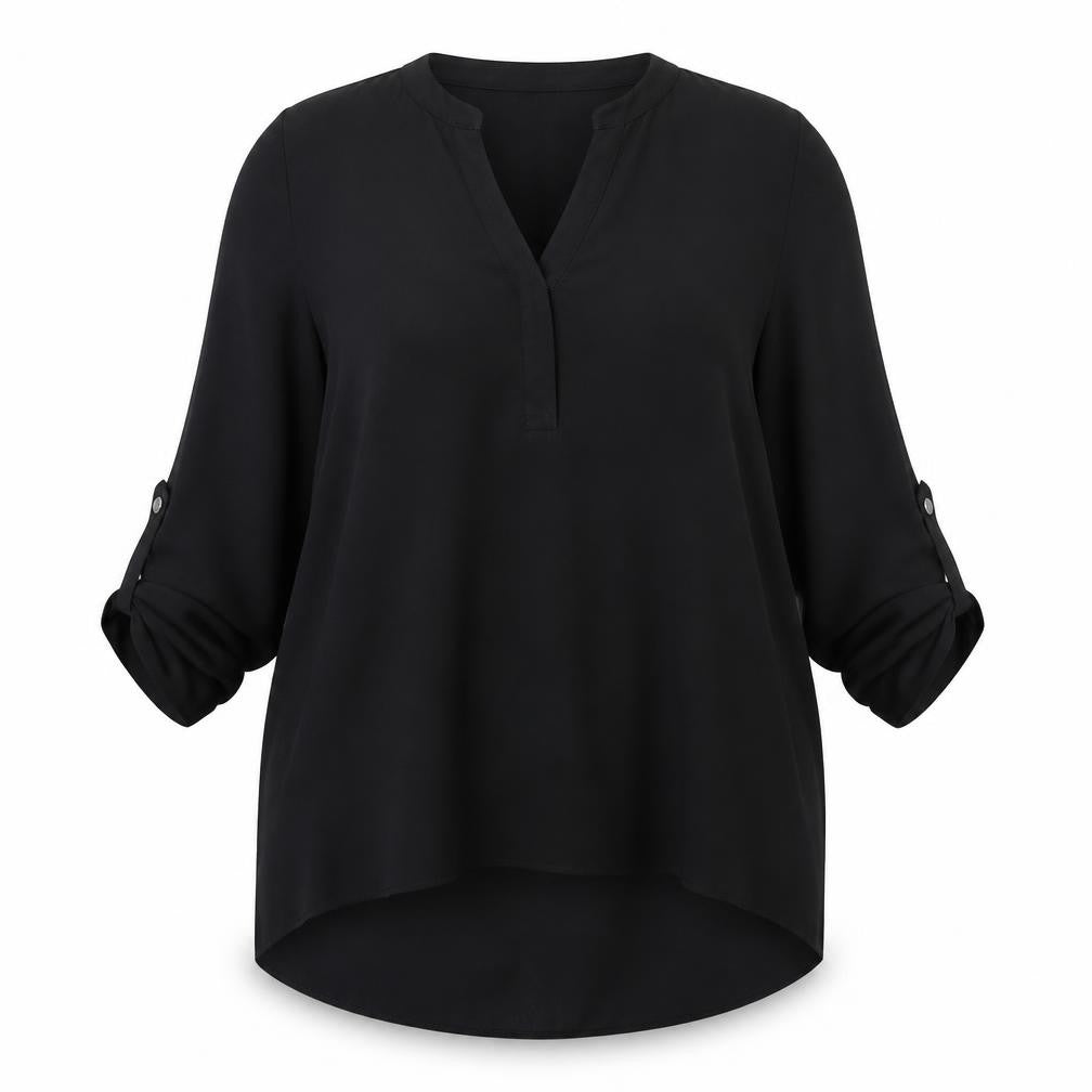 Womens UK Size S Paraphrase Black Basic Blouse