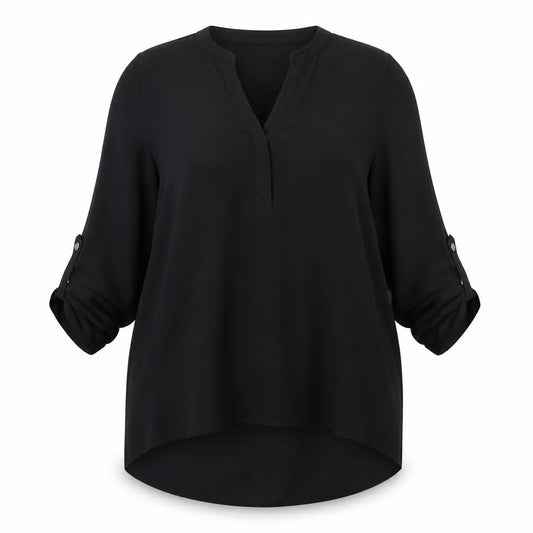 Womens UK Size S Paraphrase Black Basic Blouse