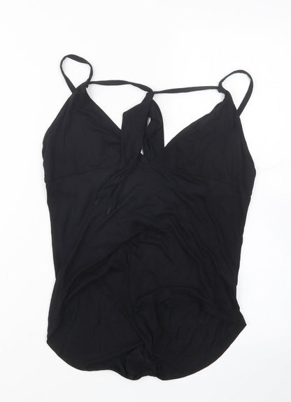 Boohoo Womens Black   Bodysuit One-Piece Size 12