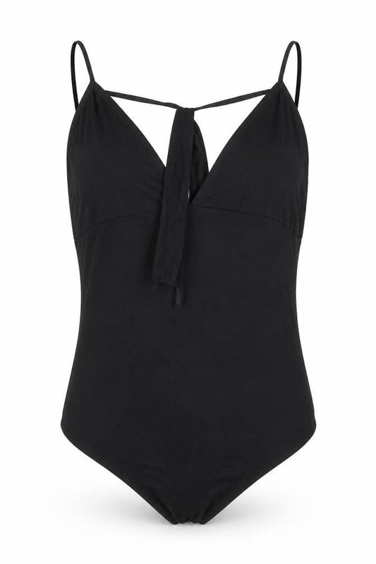 Womens UK Size 12 Boohoo One-Piece Black Bodysuit