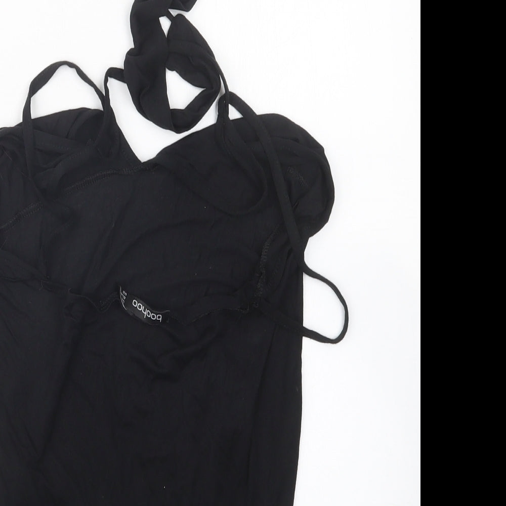 Boohoo Womens Black   Bodysuit One-Piece Size 12