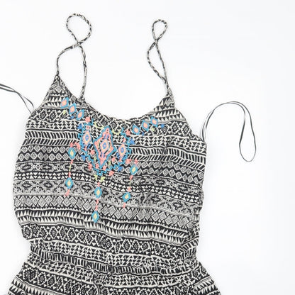 Atmosphere Womens Black Geometric  Playsuit One-Piece Size 8