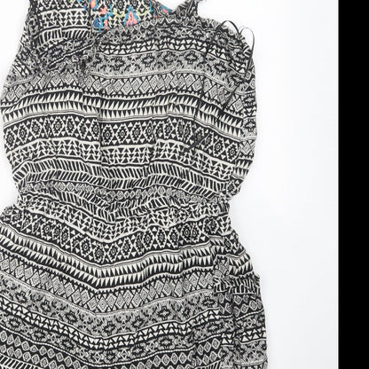 Atmosphere Womens Black Geometric  Playsuit One-Piece Size 8