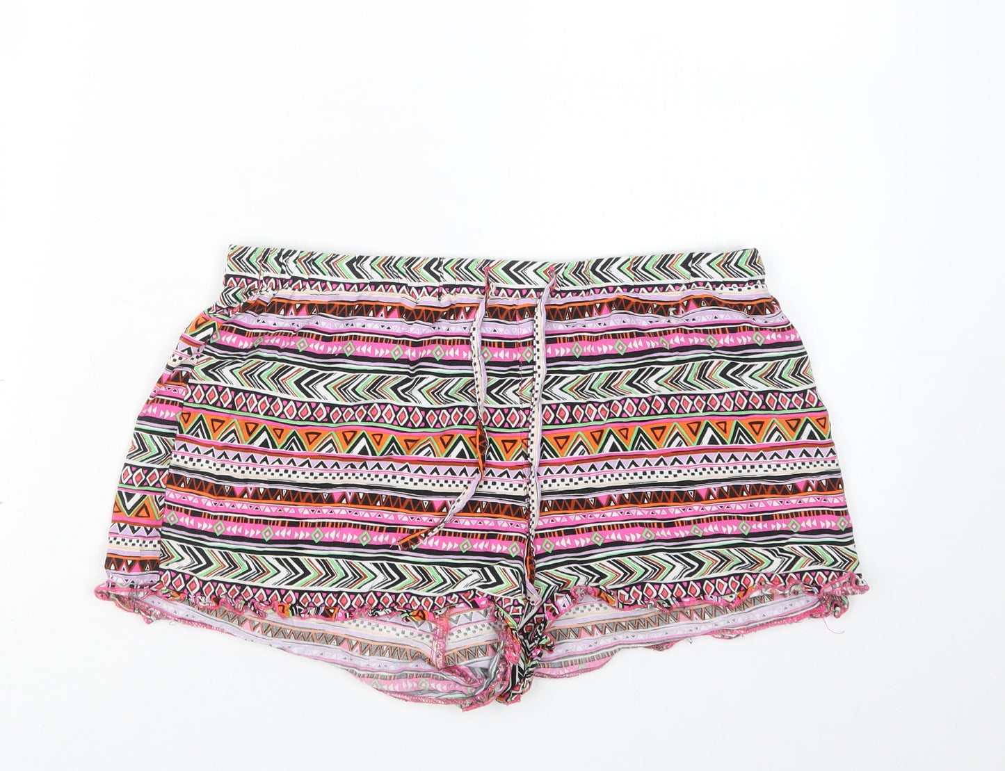 Atmosphere Womens Purple Geometric  Hot Pants Shorts Size 10