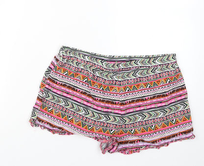 Atmosphere Womens Purple Geometric  Hot Pants Shorts Size 10