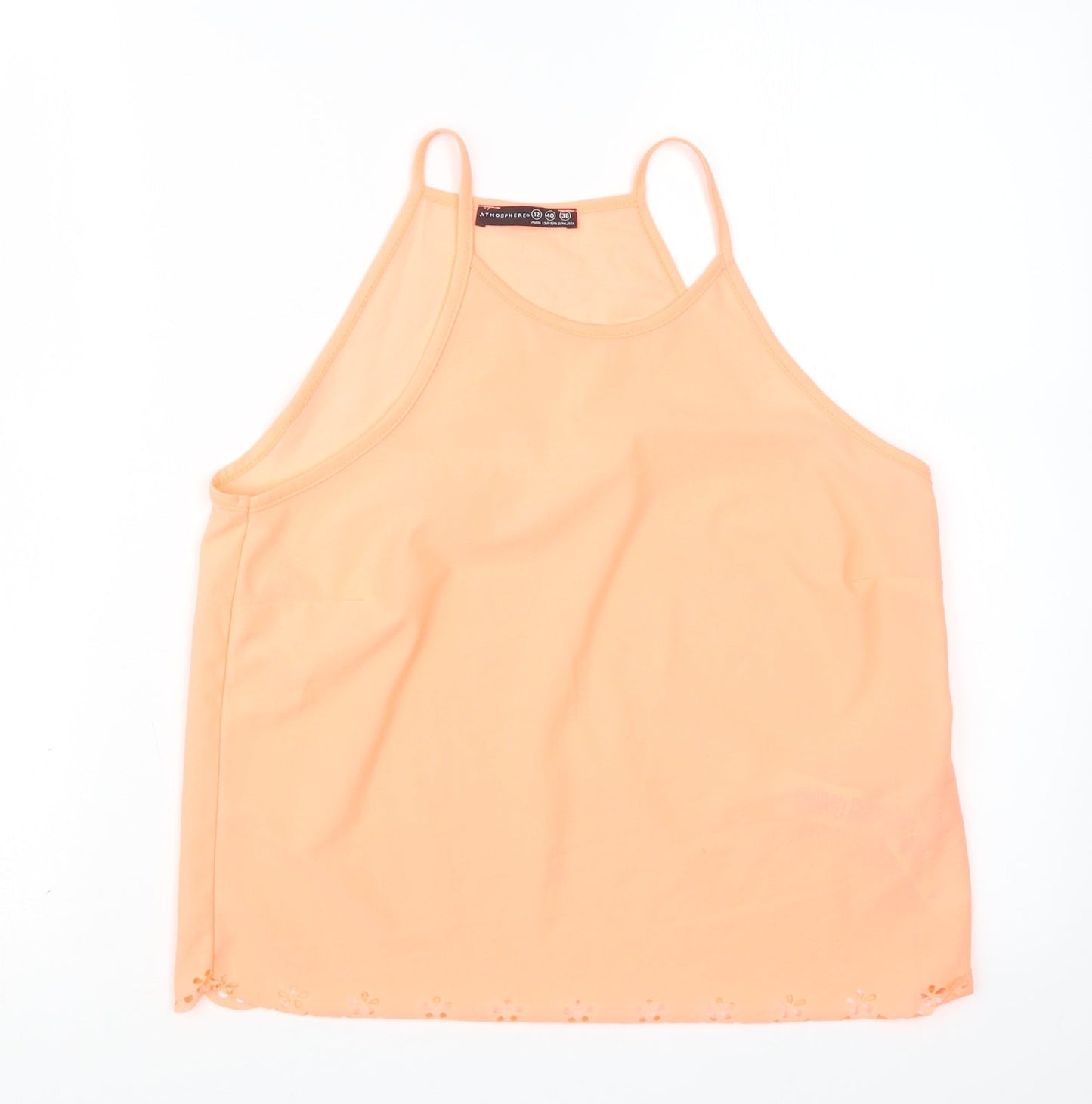Womens UK Size 12 Atmosphere Orange Basic Blouse