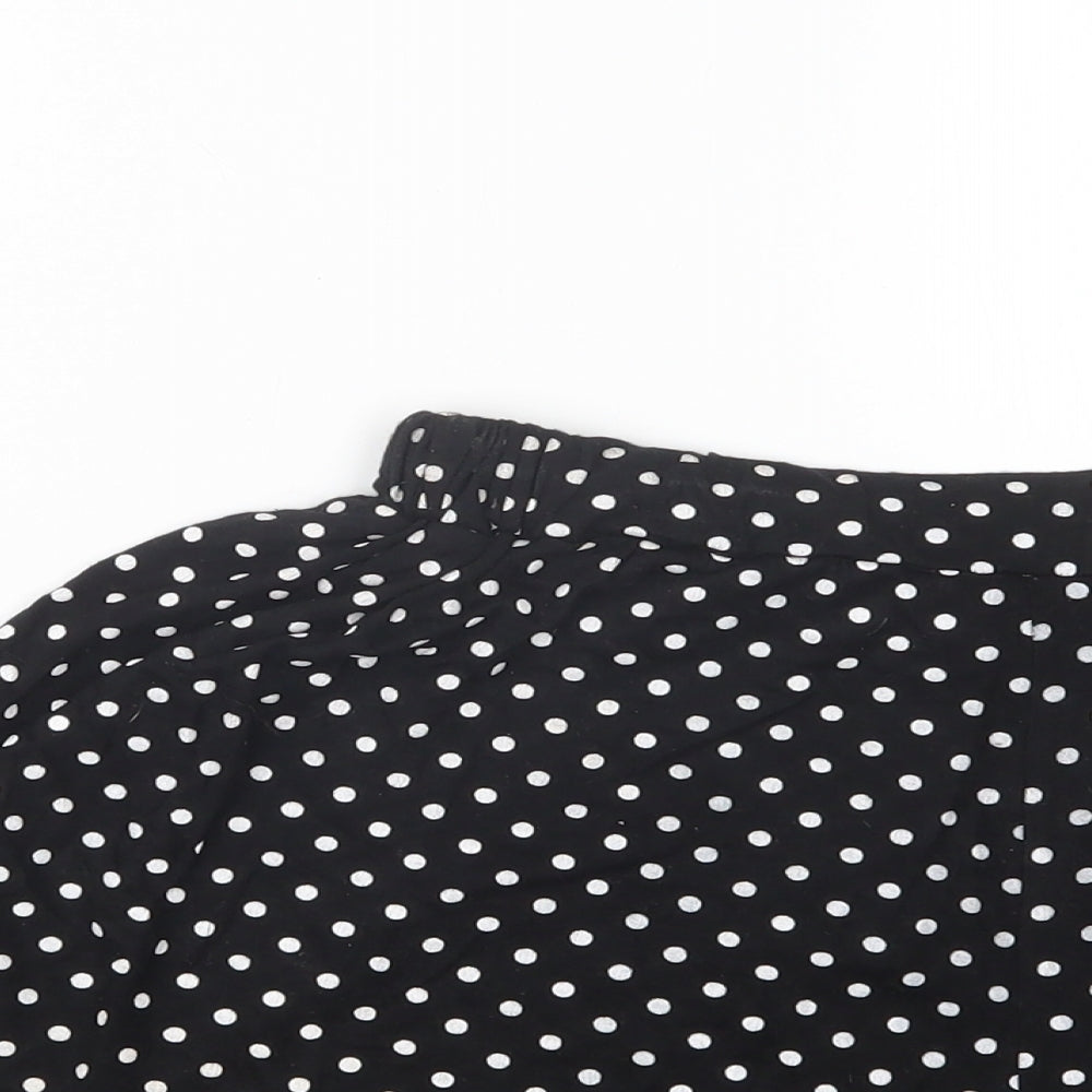 PRETTYLITTLETHING Womens Black Polka Dot  Hot Pants Shorts Size 12