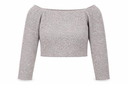 Front view of PRETTYLITTLETHING women’s purple cropped t-shirt, size UK 12