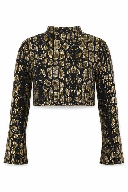 Bella Moda Womens Black   Cropped T-Shirt Size 10