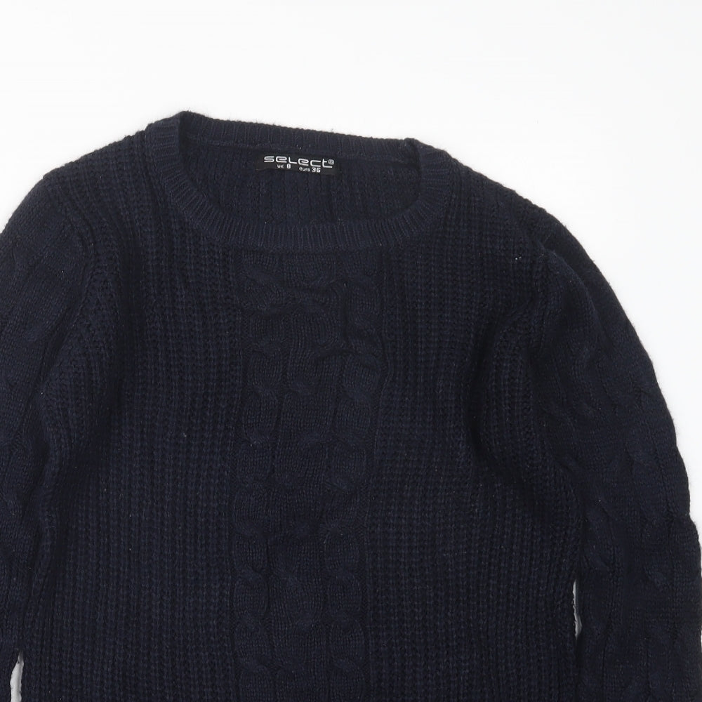 Womens UK Size 8 Select Blue Pullover Jumper