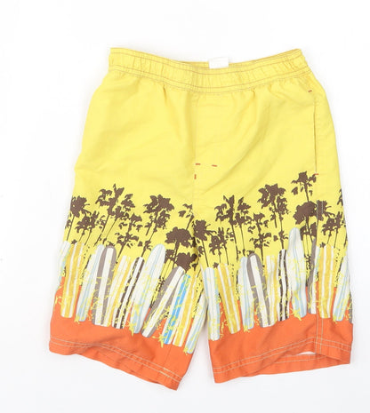 S.G Junior Boys Yellow Geometric  Bermuda Shorts Size 4-5 Years - Swim Shorts