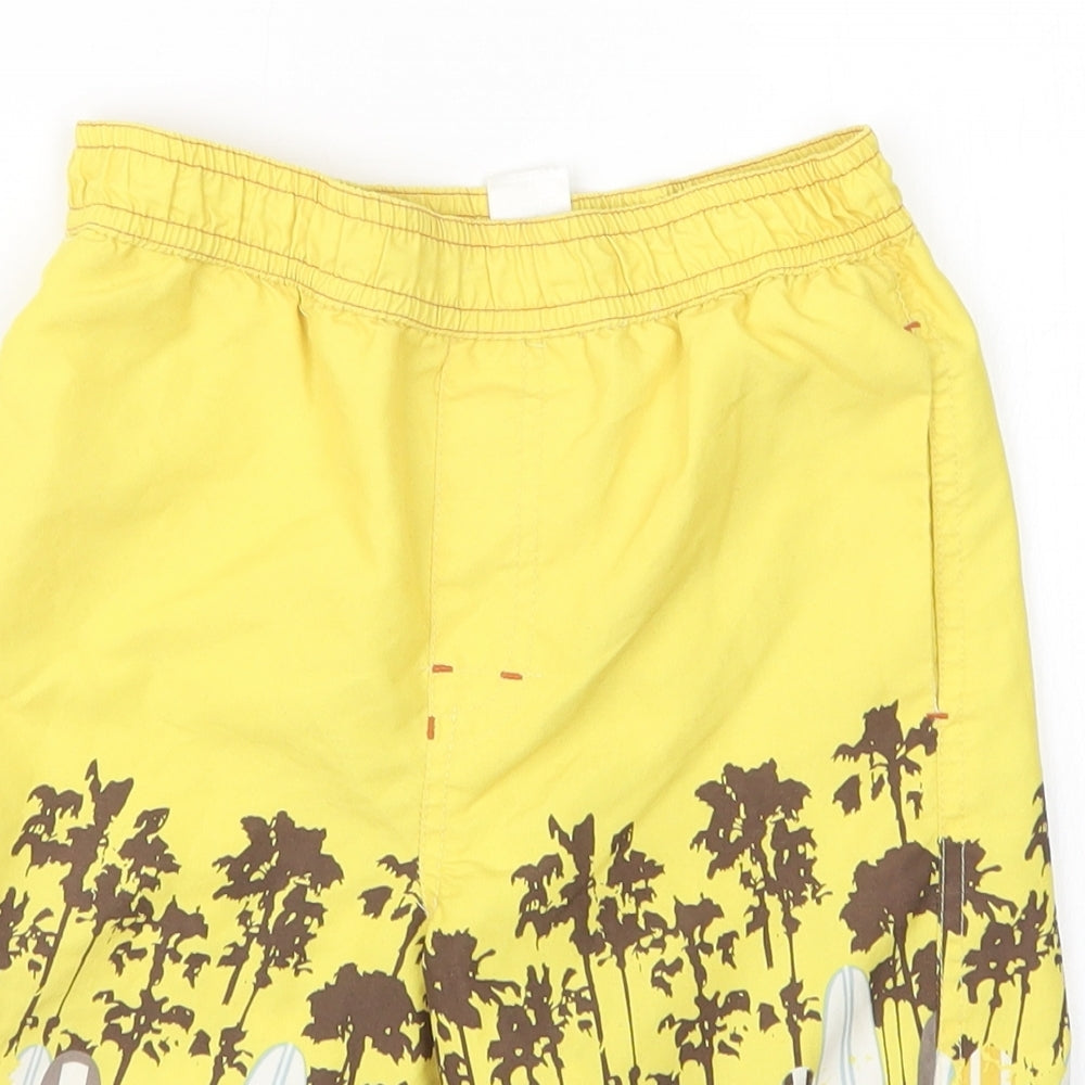 S.G Junior Boys Yellow Geometric  Bermuda Shorts Size 4-5 Years - Swim Shorts