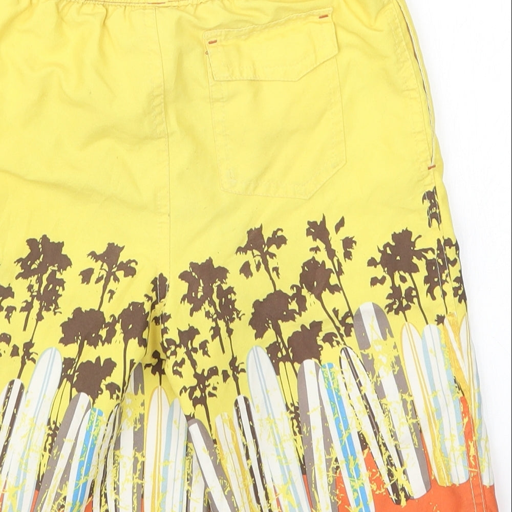 S.G Junior Boys Yellow Geometric  Bermuda Shorts Size 4-5 Years - Swim Shorts