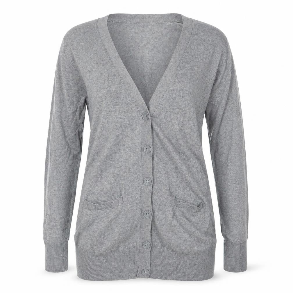 Womens UK Size S H&M Grey Cardigan Jumper