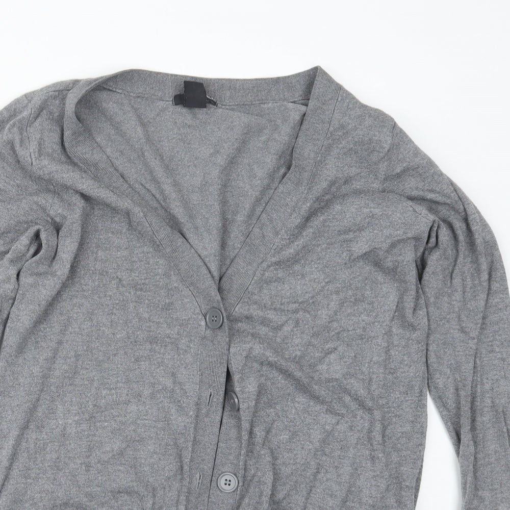 Womens UK Size S H&M Grey Cardigan Jumper