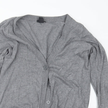 Womens UK Size S H&M Grey Cardigan Jumper