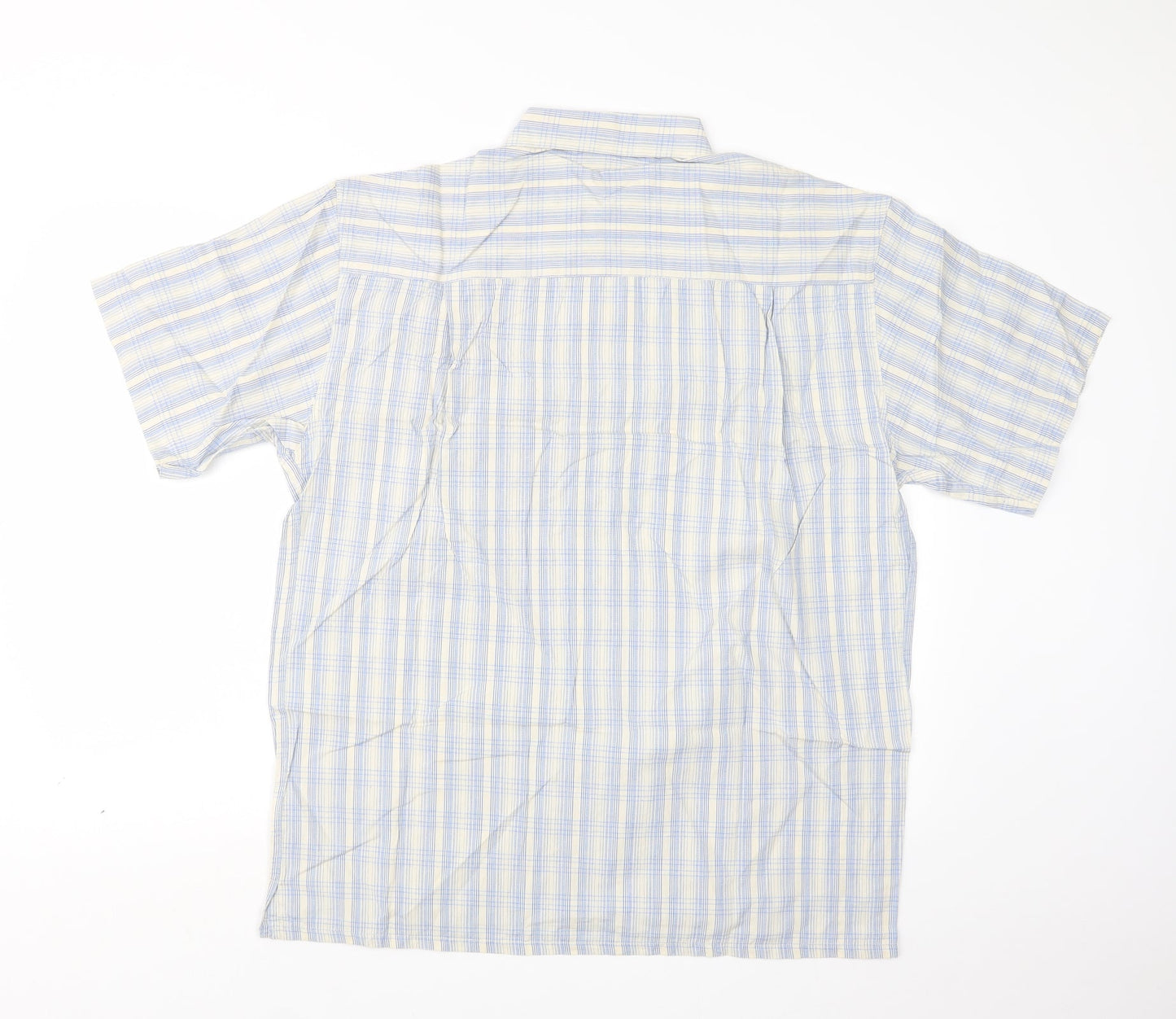 TNX Mens Blue Check   Button-Up Size L