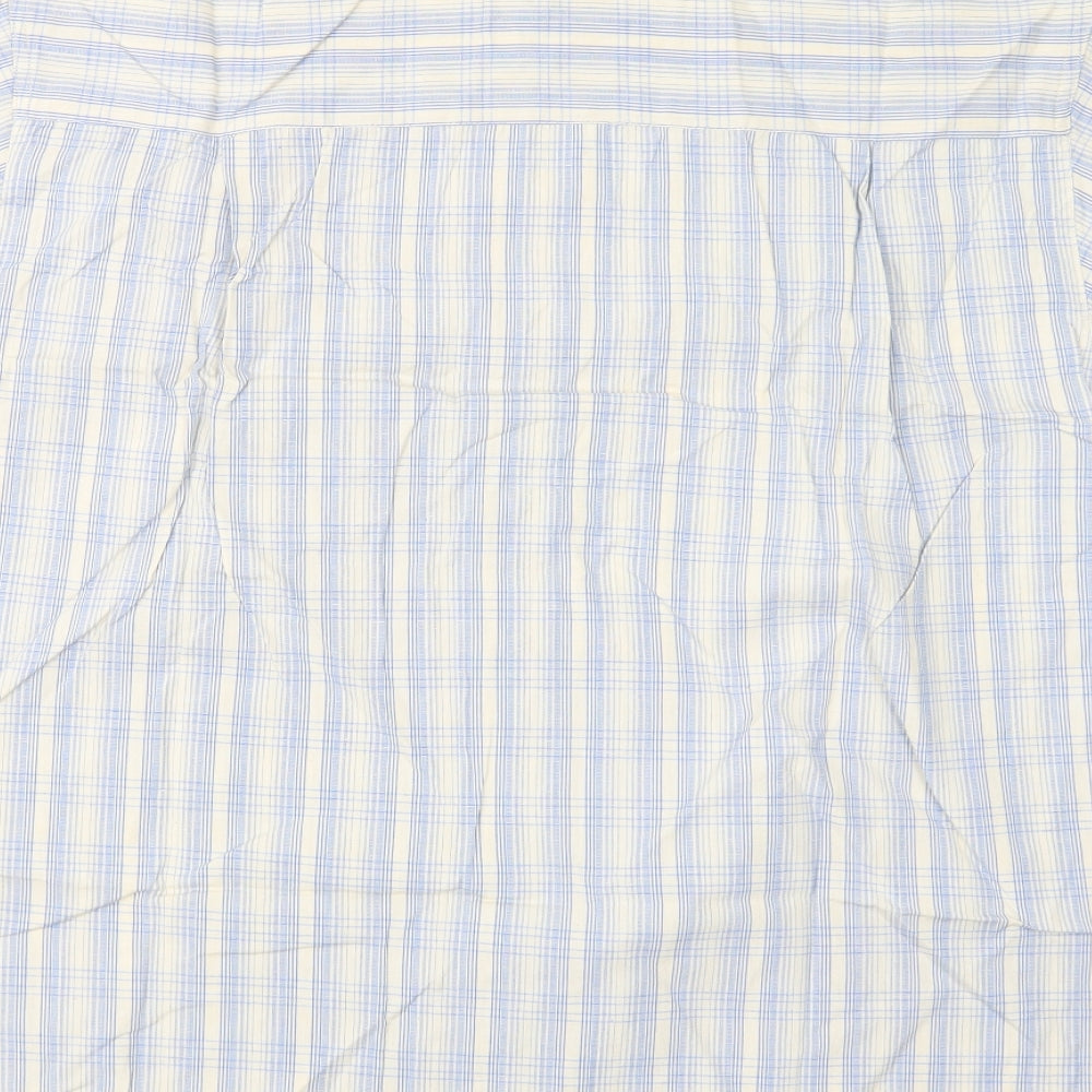 TNX Mens Blue Check   Button-Up Size L