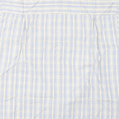 TNX Mens Blue Check   Button-Up Size L