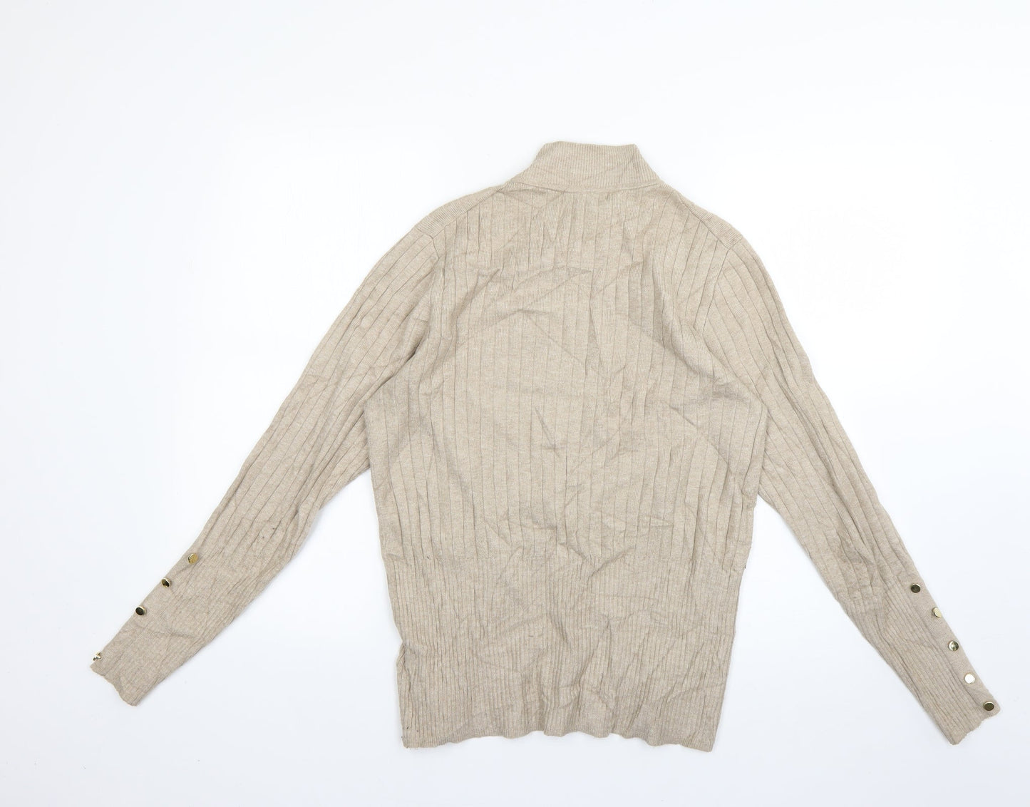 Womens UK Size 10 Marks and Spencer Beige Pullover Jumper