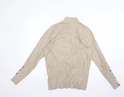 Womens UK Size 10 Marks and Spencer Beige Pullover Jumper