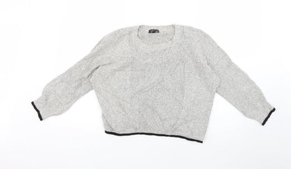 Womens UK Size 10 Topshop Grey Pullover Jumper