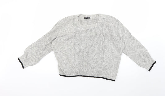 Womens UK Size 10 Topshop Grey Pullover Jumper