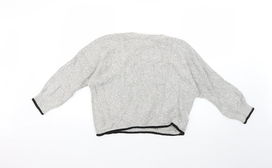 Womens UK Size 10 Topshop Grey Pullover Jumper