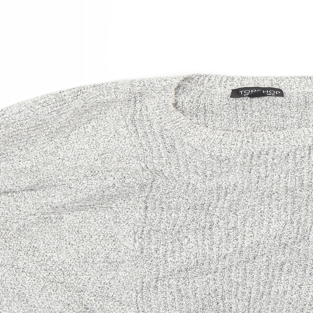 Womens UK Size 10 Topshop Grey Pullover Jumper