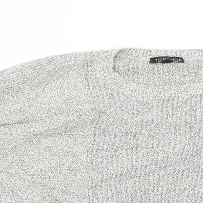 Womens UK Size 10 Topshop Grey Pullover Jumper