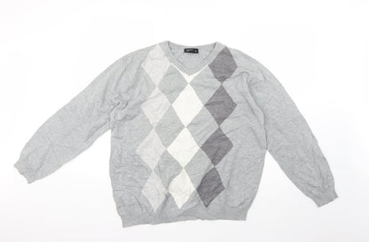 Cedar Wood State Mens Multicoloured Argyle/Diamond  Pullover Jumper Size XL