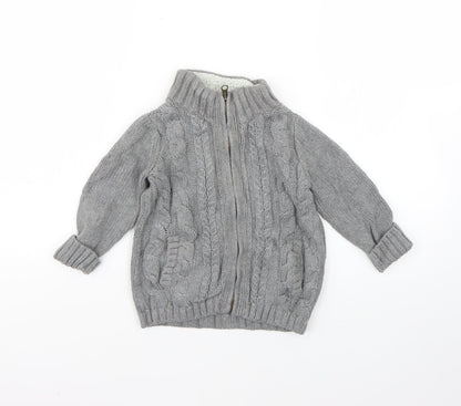 Gap Boys Grey   Cardigan Jumper Size 3 Years