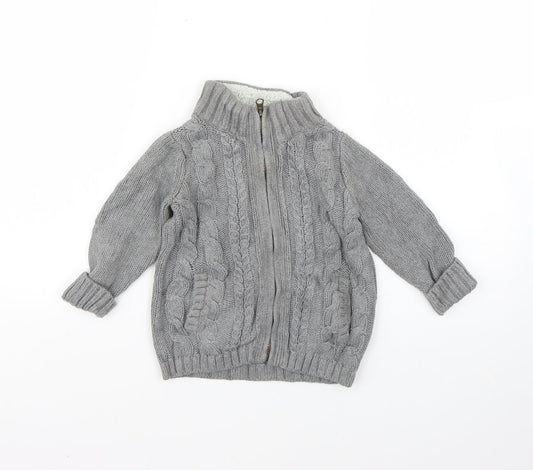 Gap Boys Grey   Cardigan Jumper Size 3 Years