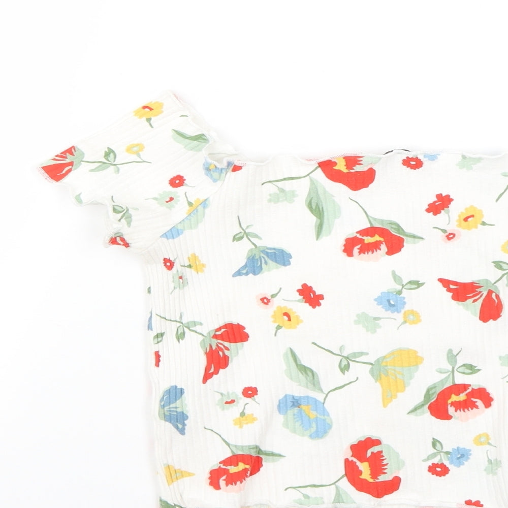 Womens UK Size M Zara Multicoloured Basic Blouse
